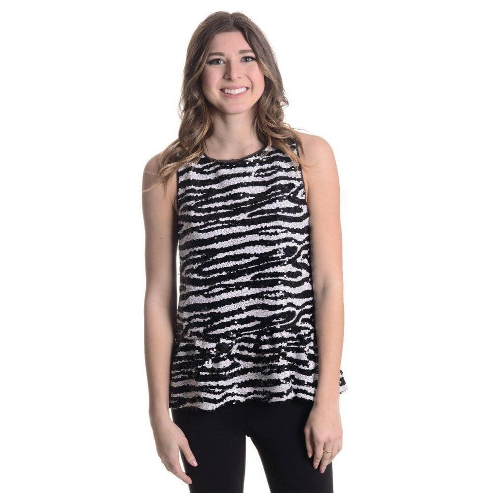 NEW BB Dakota Burnell Sleeveless Sequin Tank Top